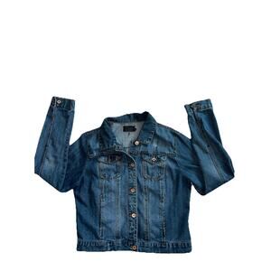 Ci Sono Denim Jacket Womens L large Blue Jean Trucker Festival Cowgirl Wash